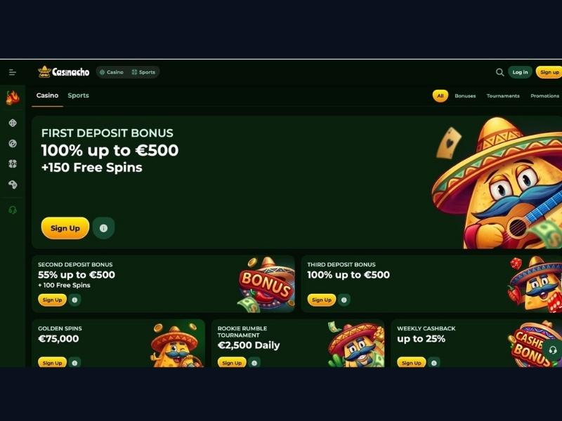Registrazione e configurazione per profilo su Casinacho Casino Nacho Casino per l'Italia
