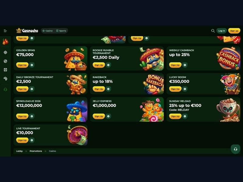 KYC e dashboard su Casinacho Casino Nacho Casino per giocatori italiani