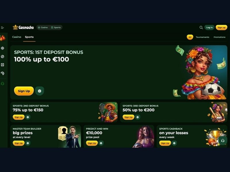 Cashback scalabile e Spinola Liga da smartphone su Casinacho Casino per l'Italia
